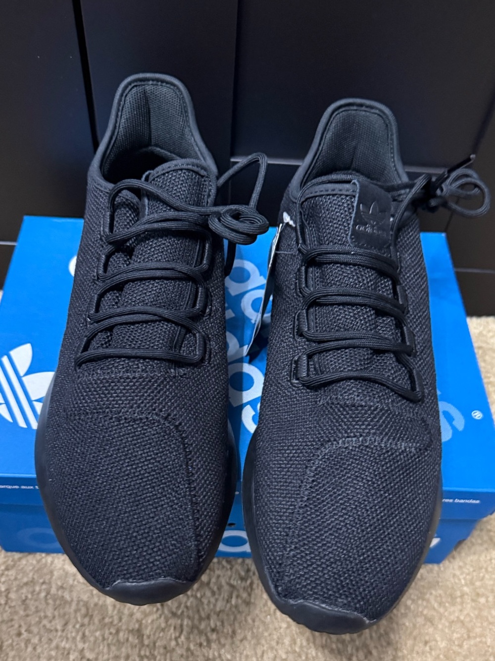 Adidas Tubular Shadow CG4562 Mens Black Canvas Lace Up Lifestyle Sneakers